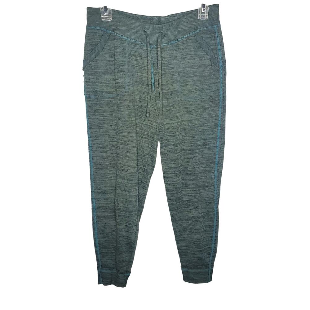 🔥 Athleta Techie Sweatpant Jogger Heathered Green Space Dye Women's Size Small